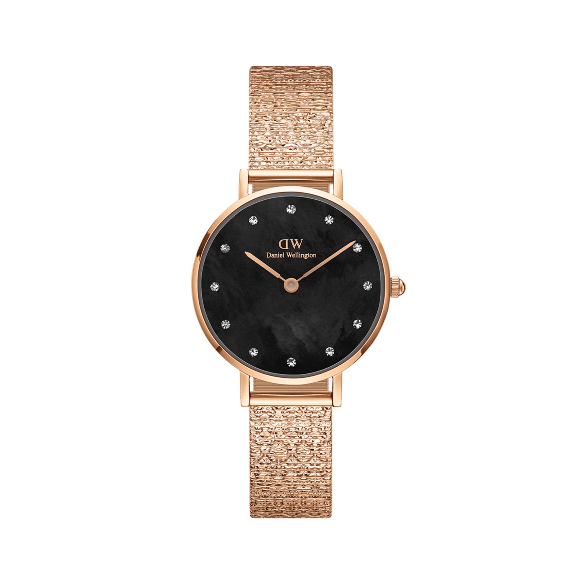 Petite Lumine Pressed Piano Black MoP Rose Gold