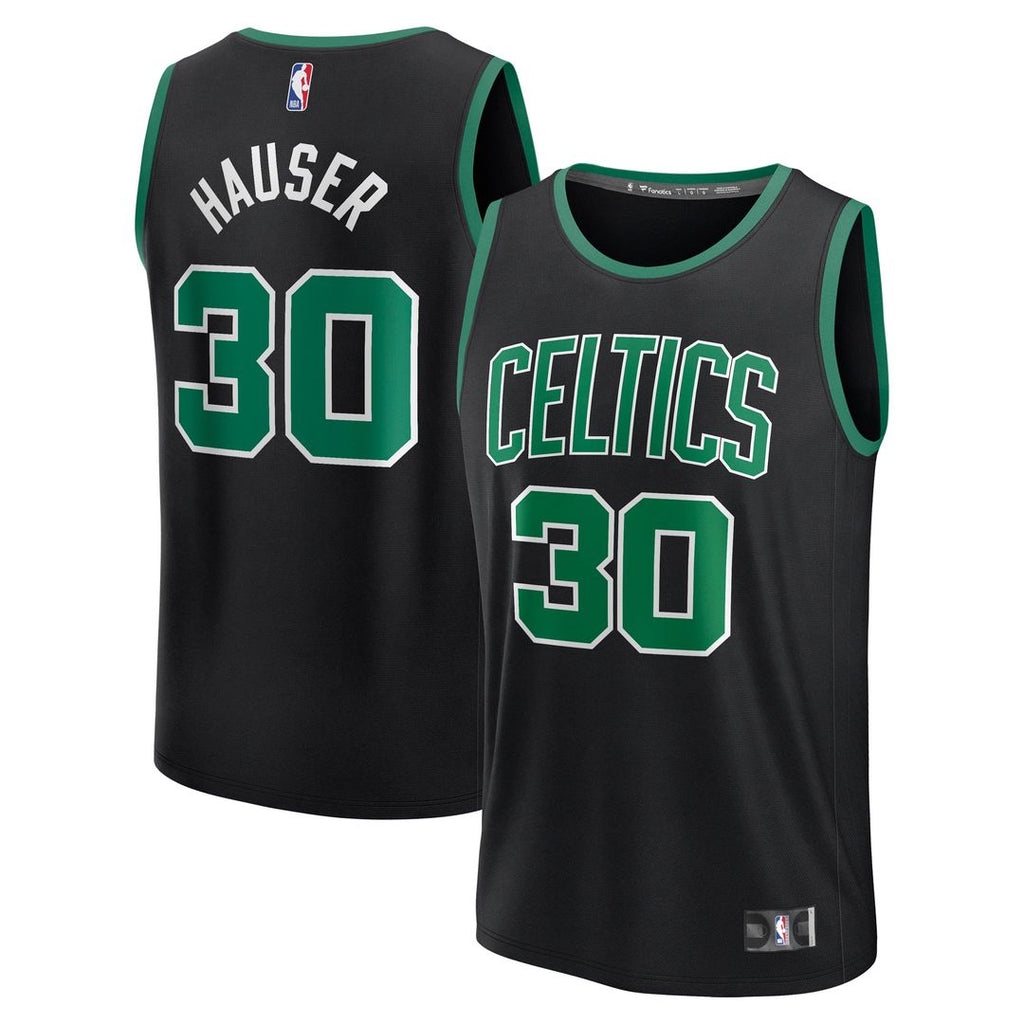 Sam Hauser Boston Celtics Fanatics Fast Break Replica Player Jersey - Statement Edition - Black
