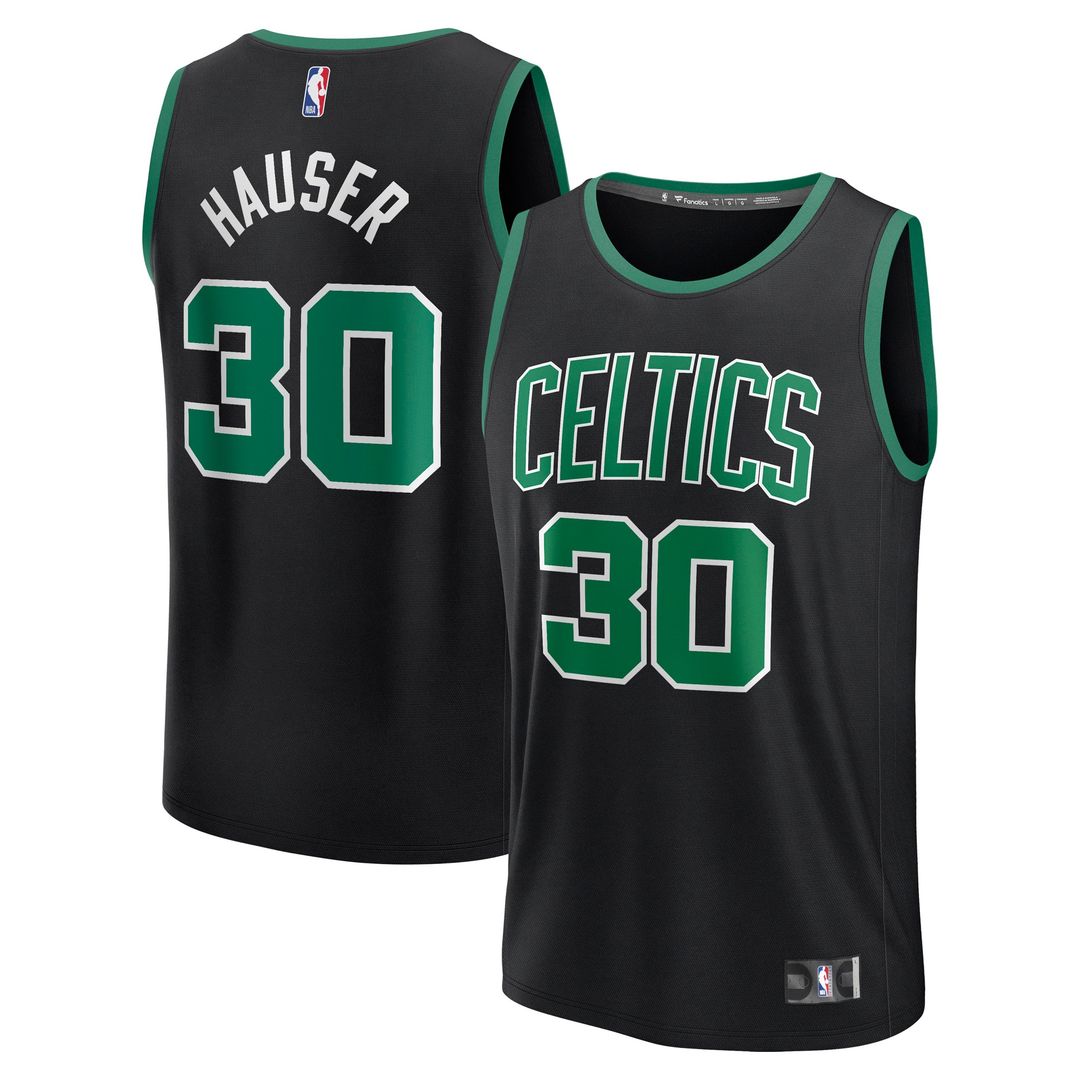 Sam Hauser Boston Celtics Fanatics Fast Break Replica Player Jersey - Statement Edition - Black