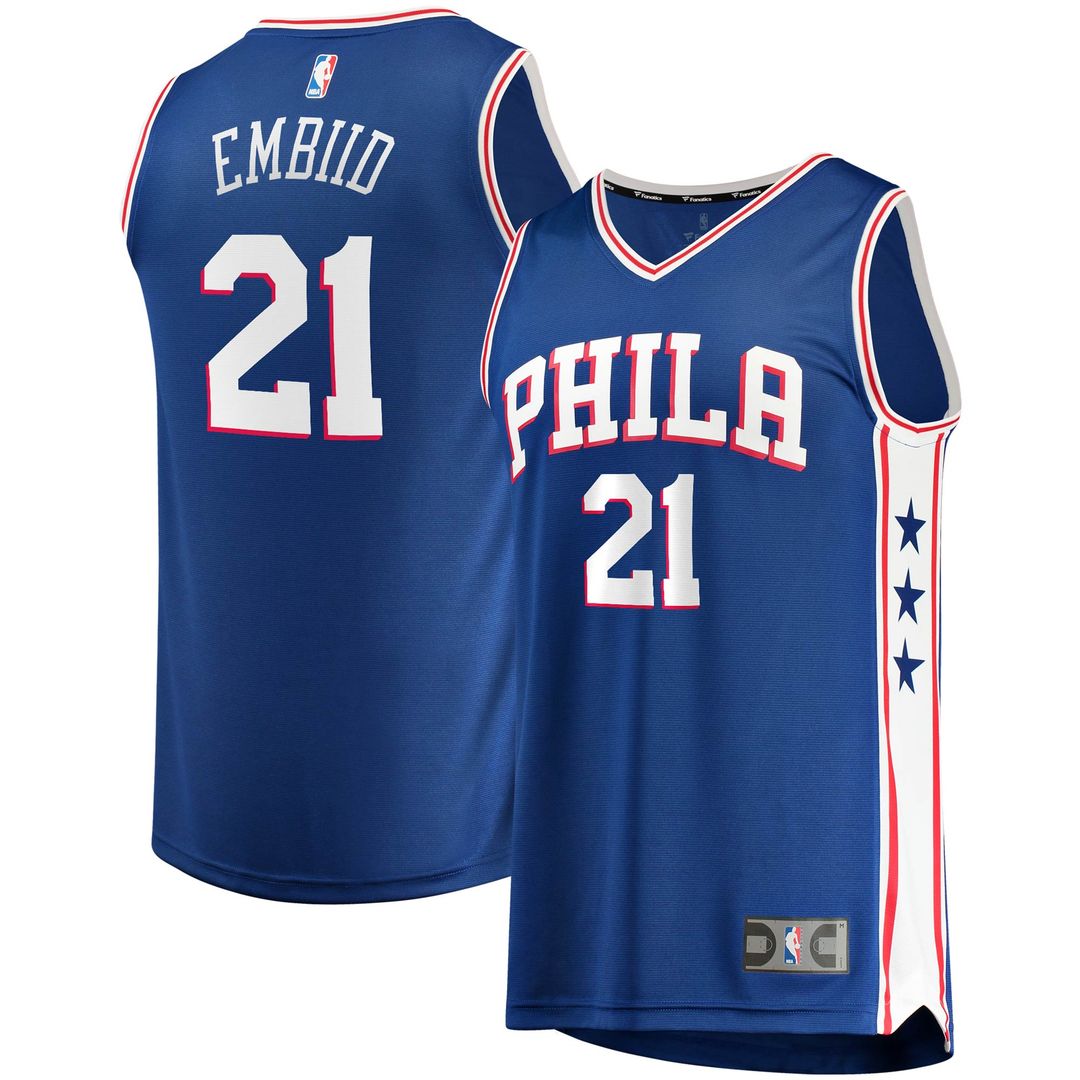 Joel Embiid Philadelphia 76ers Fanatics Fast Break Replica Player Jersey - Icon Edition - Royal