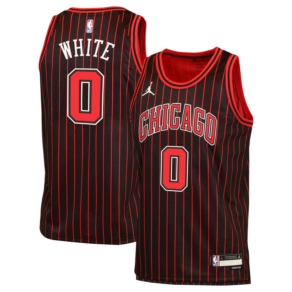 Coby White Chicago Bulls Jordan Brand Youth  Swingman Jersey - Statement Edition - Black