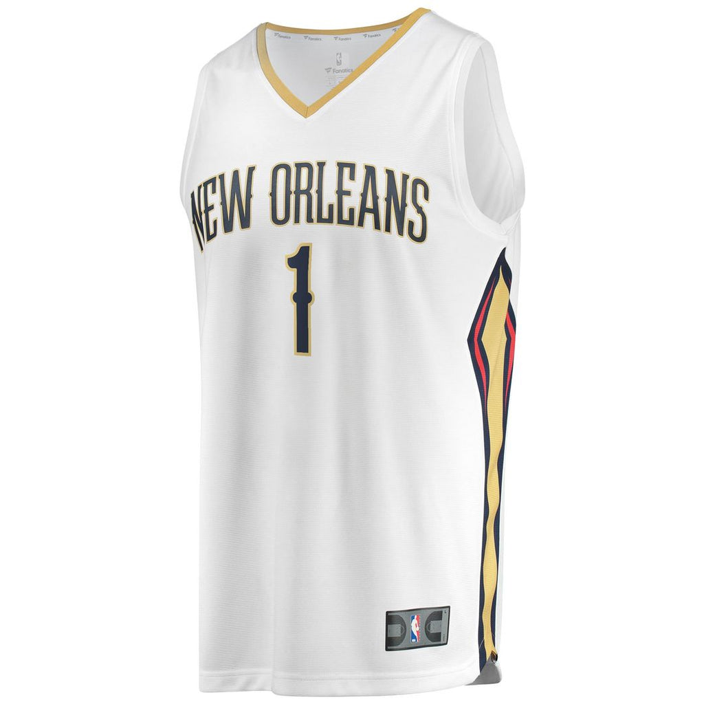 Zion Williamson New Orleans Pelicans Fanatics Replica Fast Break Jersey White - Association Edition
