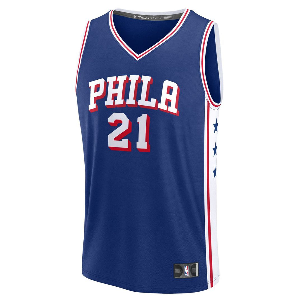 Joel Embiid Philadelphia 76ers Fanatics Fast Break Replica Player Jersey - Icon Edition - Royal