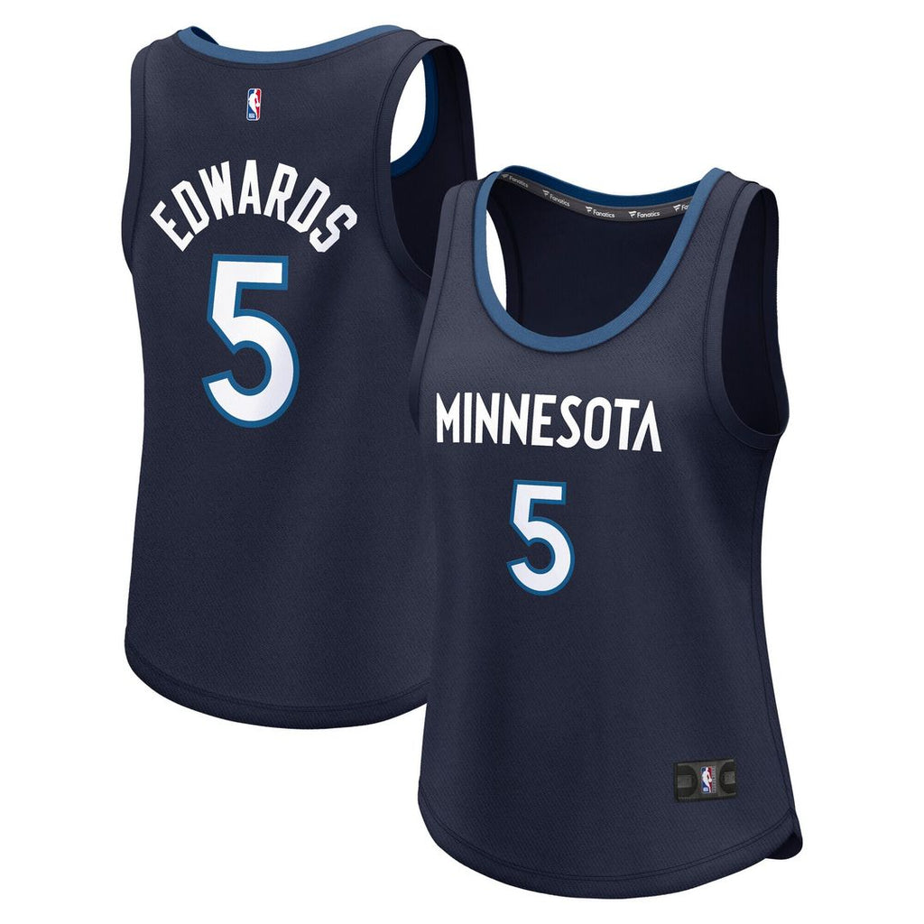 Anthony Edwards Minnesota Timberwolves Fanatics Women's Fast Break Player Jersey - Icon Edition - Navy