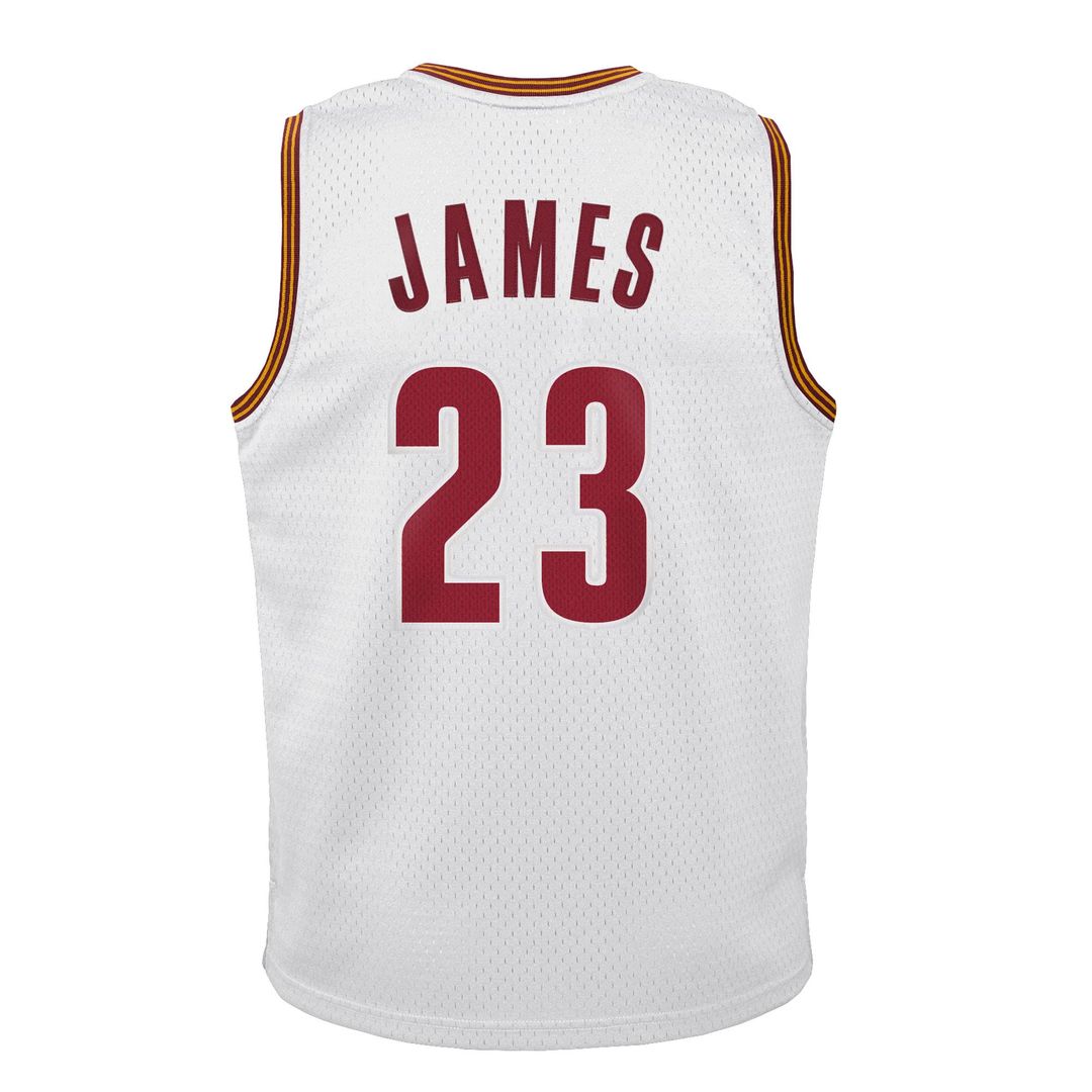 LeBron James Cleveland Cavaliers Mitchell & Ness Youth 2015-16 Hardwood Classics Swingman Throwback Home Jersey - White
