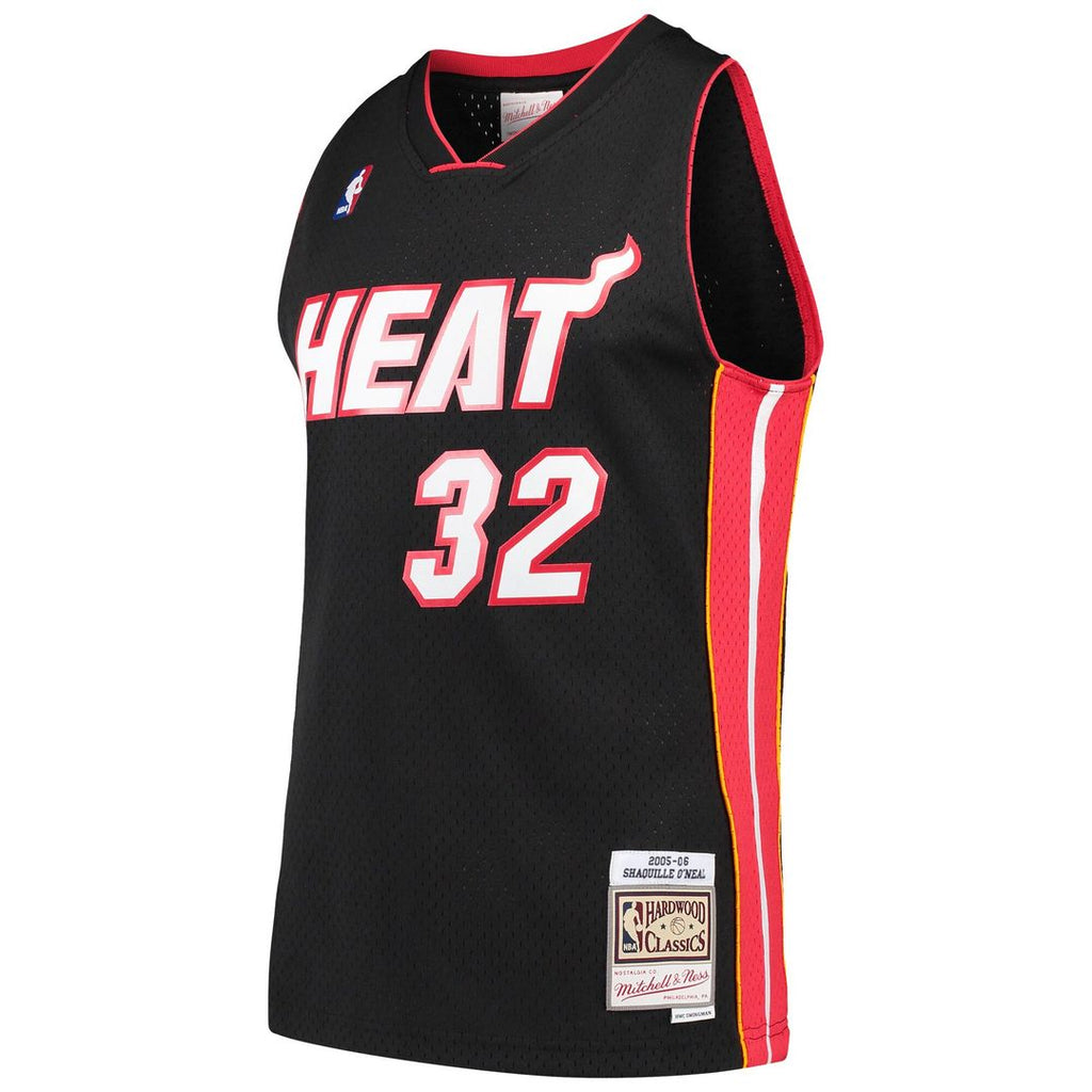 Shaquille O'Neal Miami Heat Mitchell & Ness Hardwood Classics Swingman Jersey - Black