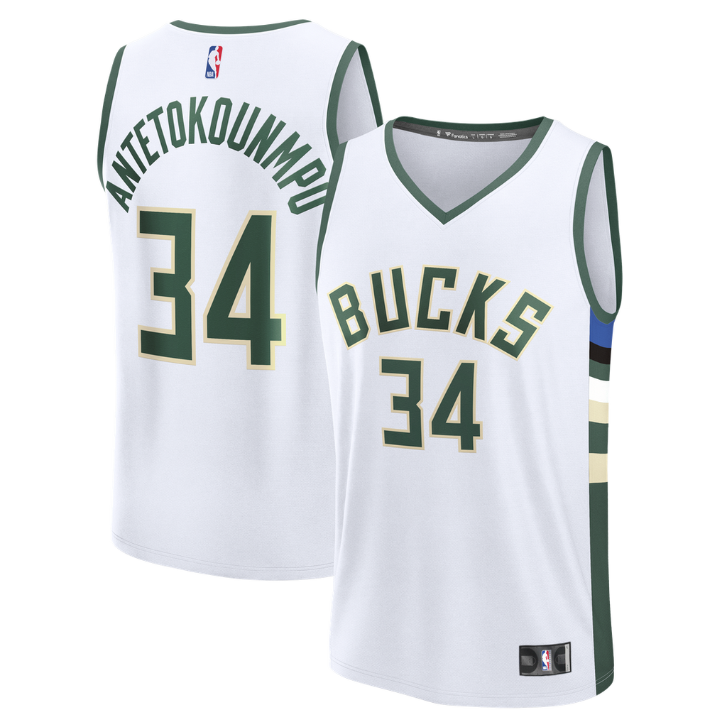 Giannis Antetokounmpo Milwaukee Bucks Fanatics Fast Break Replica Player Jersey - Association Edition - White
