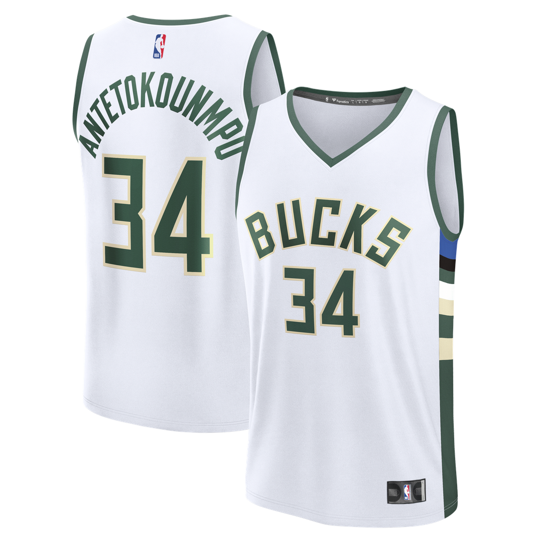 Giannis Antetokounmpo Milwaukee Bucks Fanatics Fast Break Replica Player Jersey - Association Edition - White
