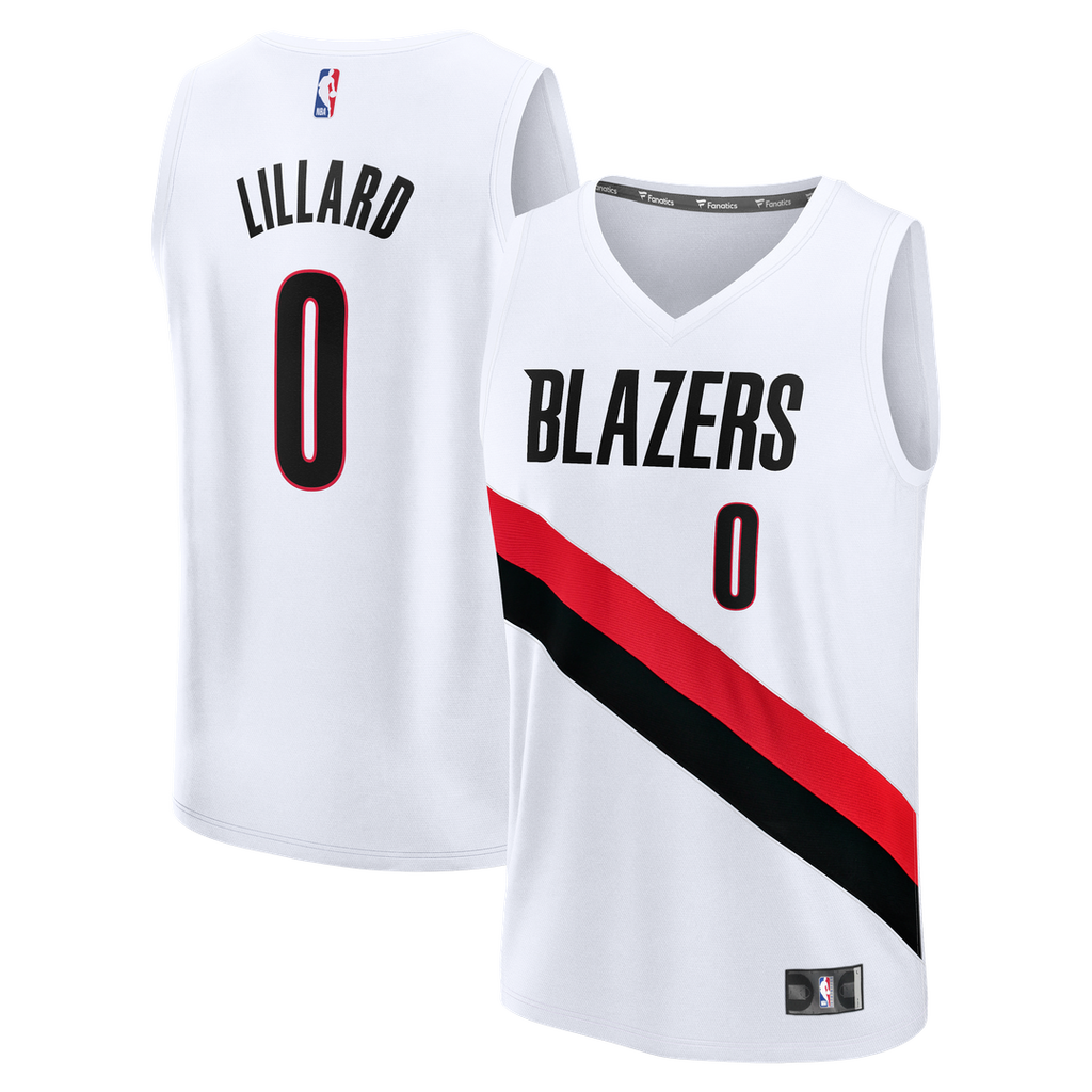Damian Lillard Portland Trail Blazers Fanatics Fast Break Replica Jersey - White - Association Edition