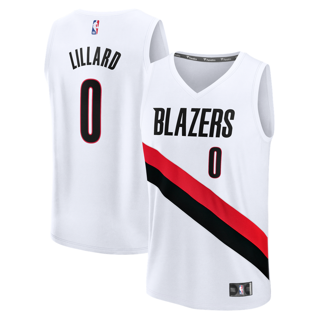 Damian Lillard Portland Trail Blazers Fanatics Fast Break Replica Jersey - White - Association Edition