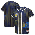 Golden State Warriors Mitchell & Ness x DANNIJO Women's Fashion Baseball Jersey - Blue