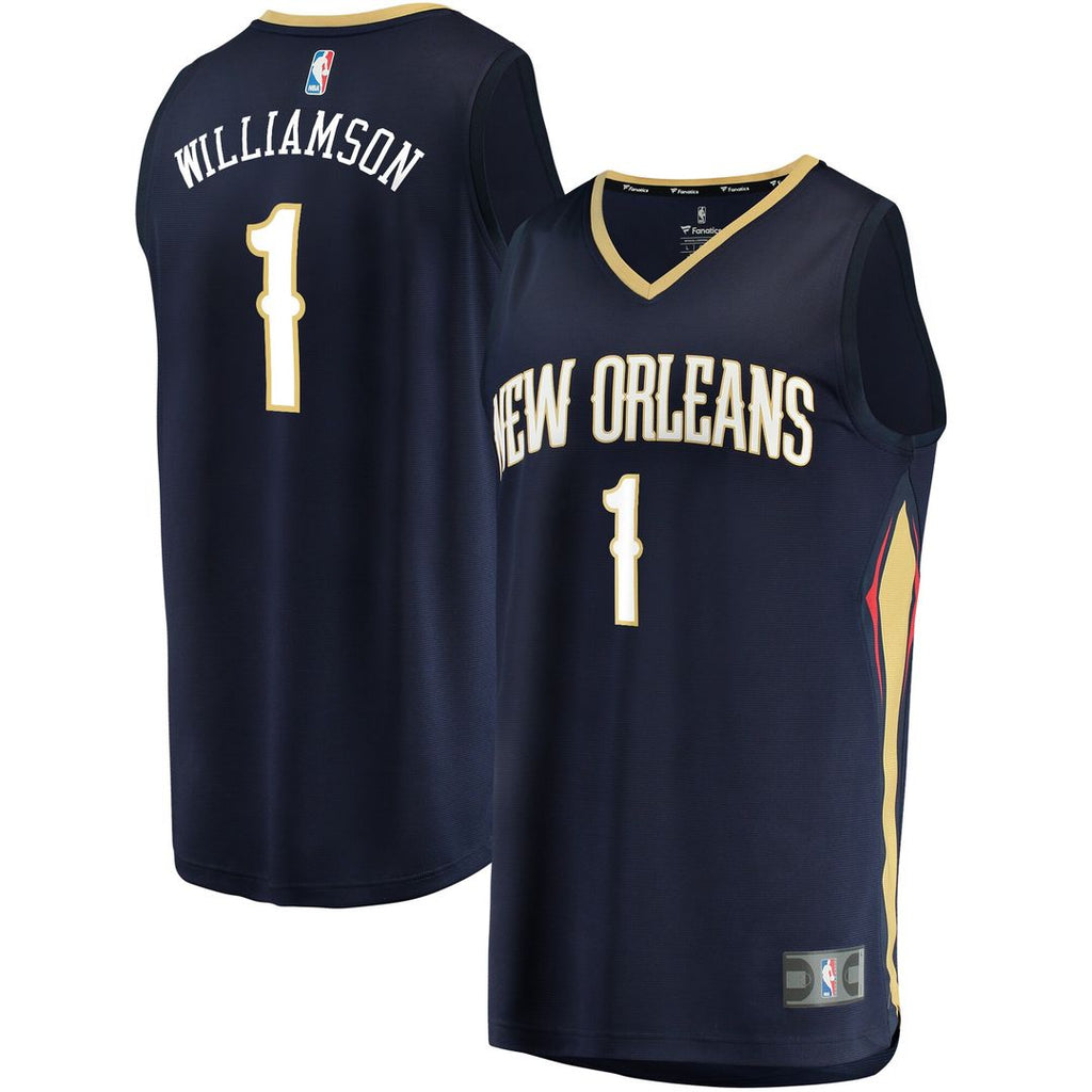 Zion Williamson New Orleans Pelicans Fanatics Youth Replica Fast Break Jersey Navy - Icon Edition