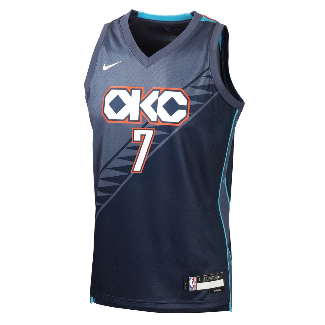 Chet Holmgren Oklahoma City Thunder Nike Youth 2025/26 City Edition Swingman Jersey - Navy