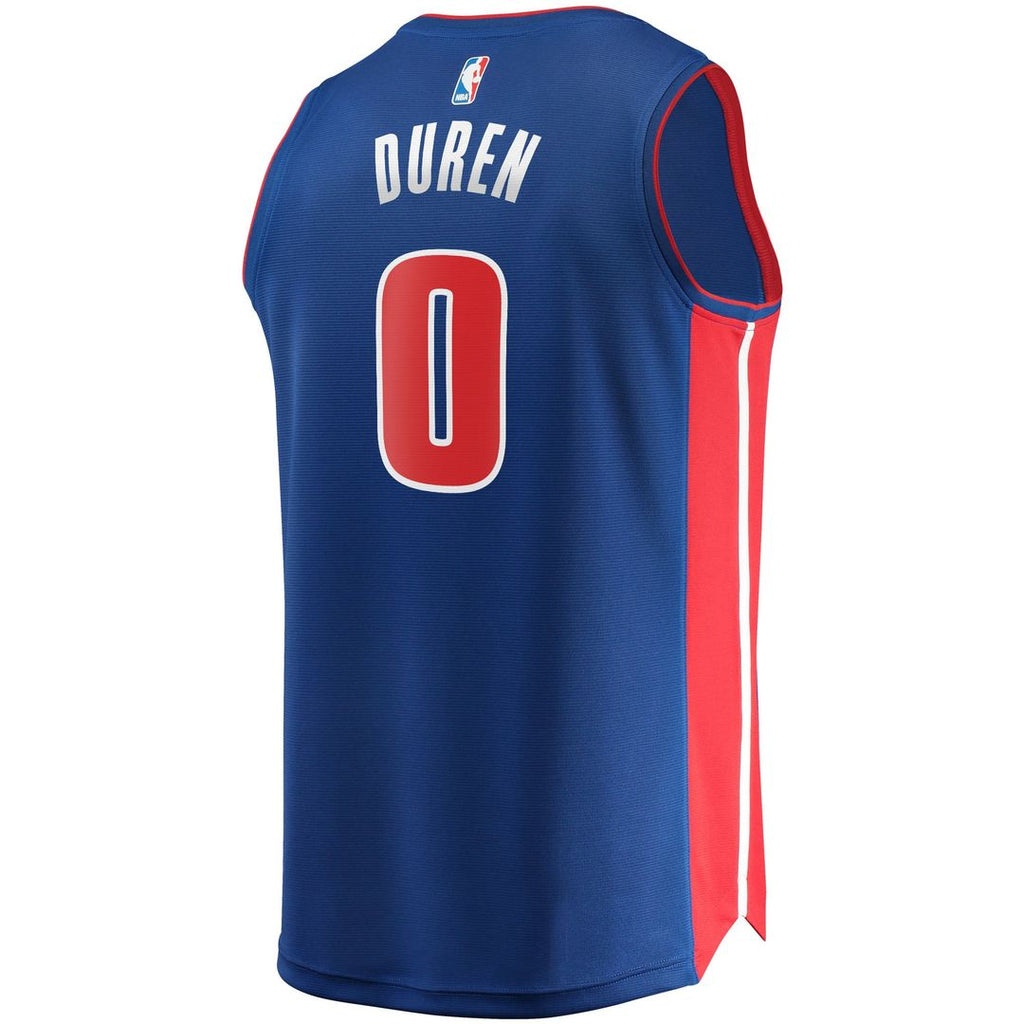 Jalen Duren Detroit Pistons Fanatics Fast Break Replica Jersey - Icon Edition - Blue