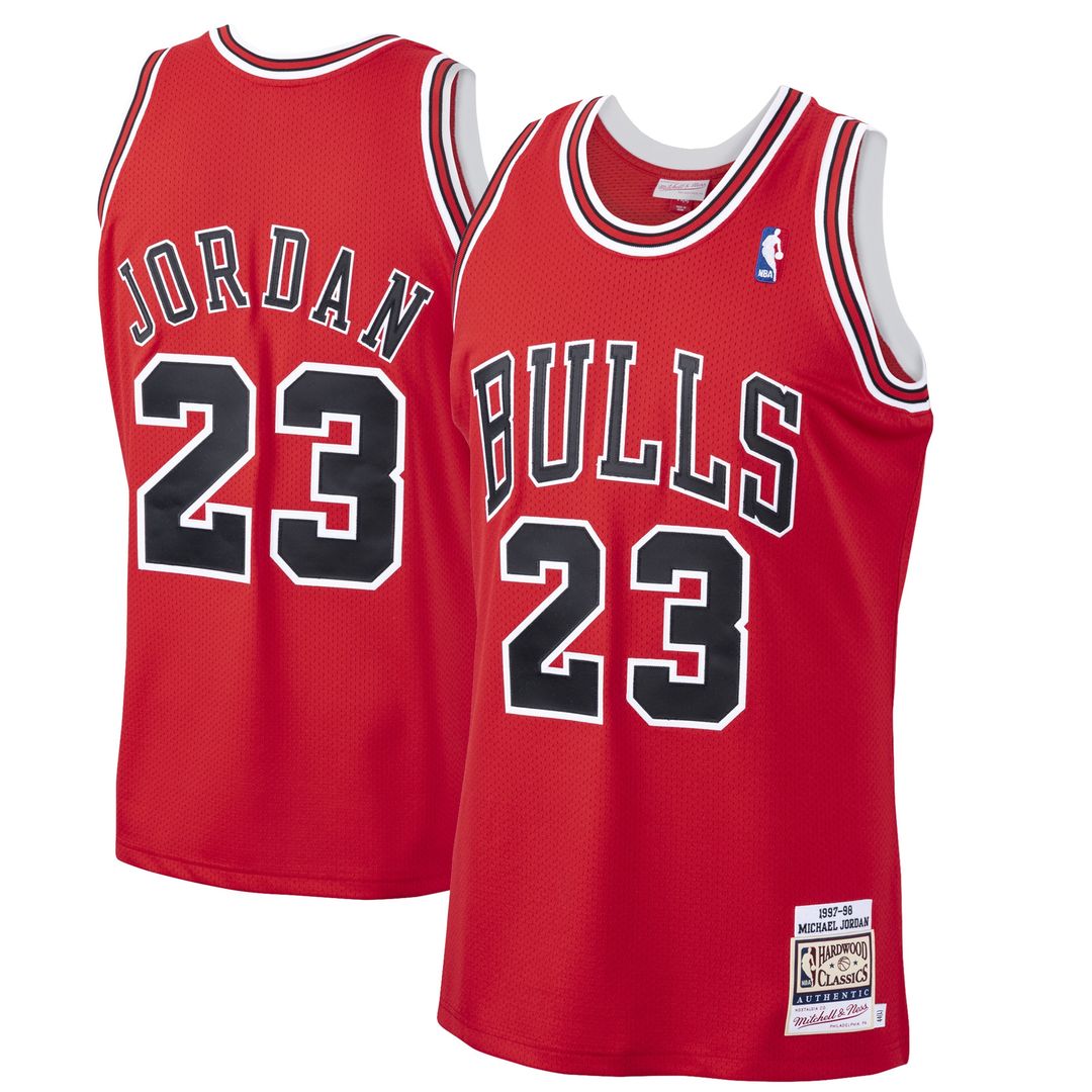 Michael Jordan Chicago Bulls Mitchell & Ness 1997/98 Hardwood Classics Authentic Jersey - Scarlet
