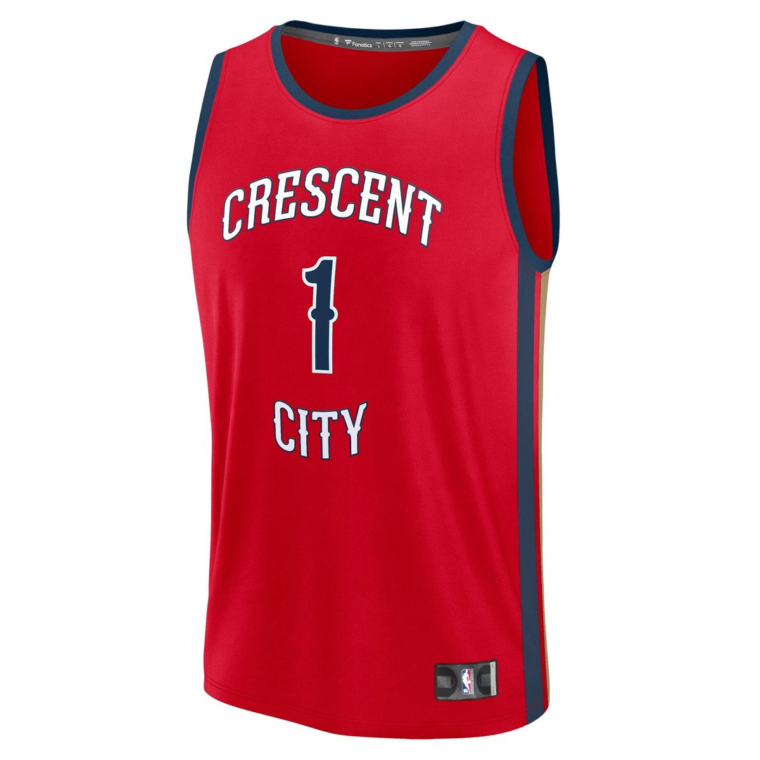 Zion Williamson New Orleans Pelicans Fanatics Fast Break Replica Player Jersey - Statement Edition - Red
