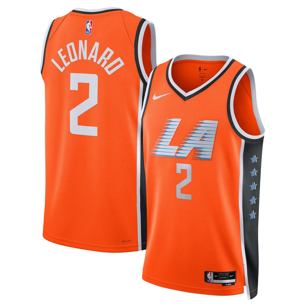 Kawhi Leonard LA Clippers Nike Unisex 2025/26 Swingman Jersey - Orange - City Edition