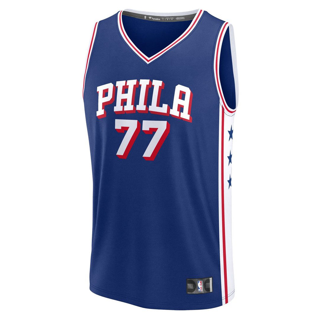 V. J. Edgecombe Philadelphia 76ers Fanatics Youth 2025 NBA Draft First Round Pick Fast Break Replica Jersey - Icon Edition - Royal