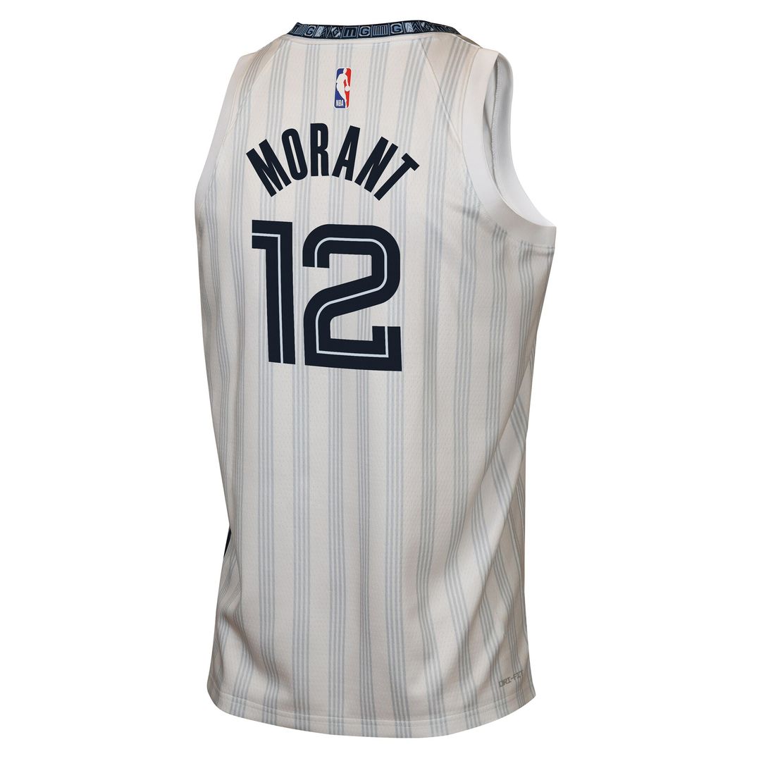 Ja Morant Memphis Grizzlies Nike Youth 2025/26 City Edition Swingman Jersey - White