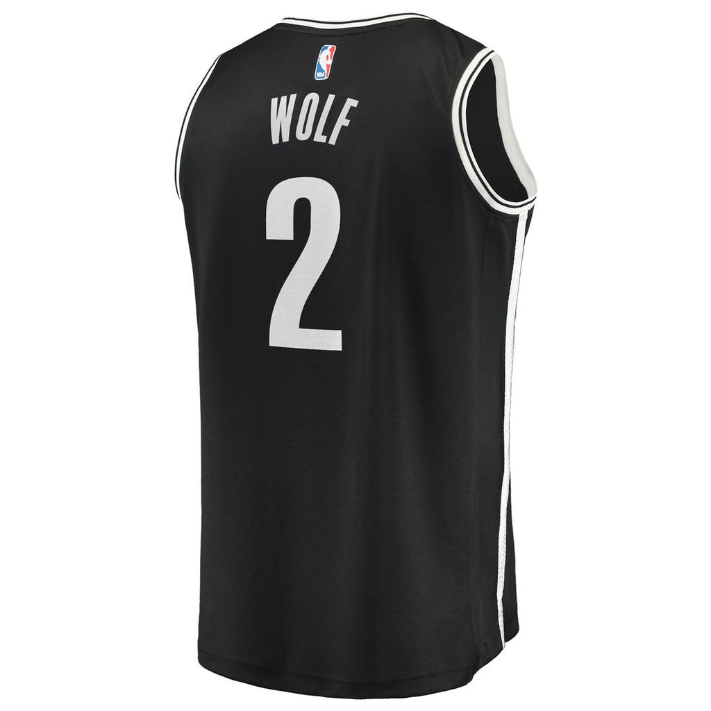 Daniel Wolf Brooklyn Nets Fanatics Fast Break Replica Jersey - Black - Icon Edition