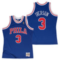 Allen Iverson Philadelphia 76ers 1997 Hardwood Classics Swingman Alternate Jersey - Blue - Mens