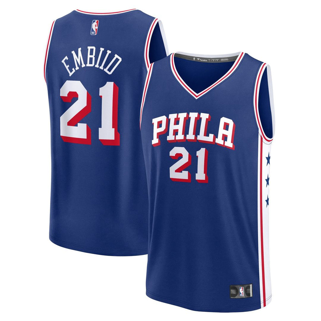 Joel Embiid Philadelphia 76ers Fanatics Fast Break Replica Player Jersey - Icon Edition - Royal