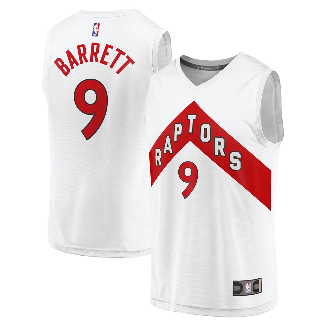 RJ Barrett Toronto Raptors Fanatics Fast Break Player Jersey - Association Edition - White