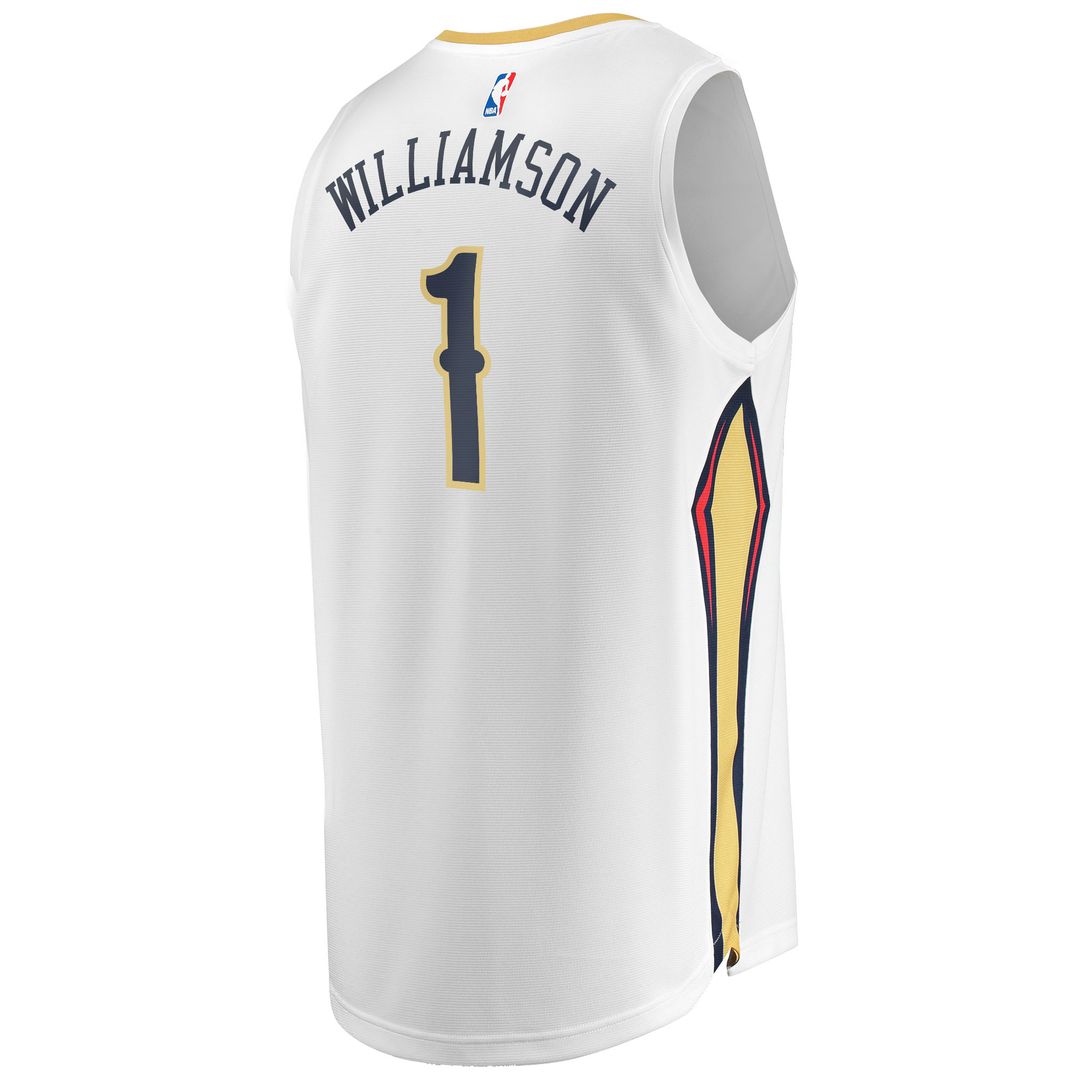 Zion Williamson New Orleans Pelicans Fanatics Replica Fast Break Jersey White - Association Edition
