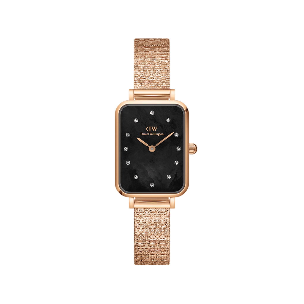 Quadro Lumine Pressed Piano Black MoP Rose Gold