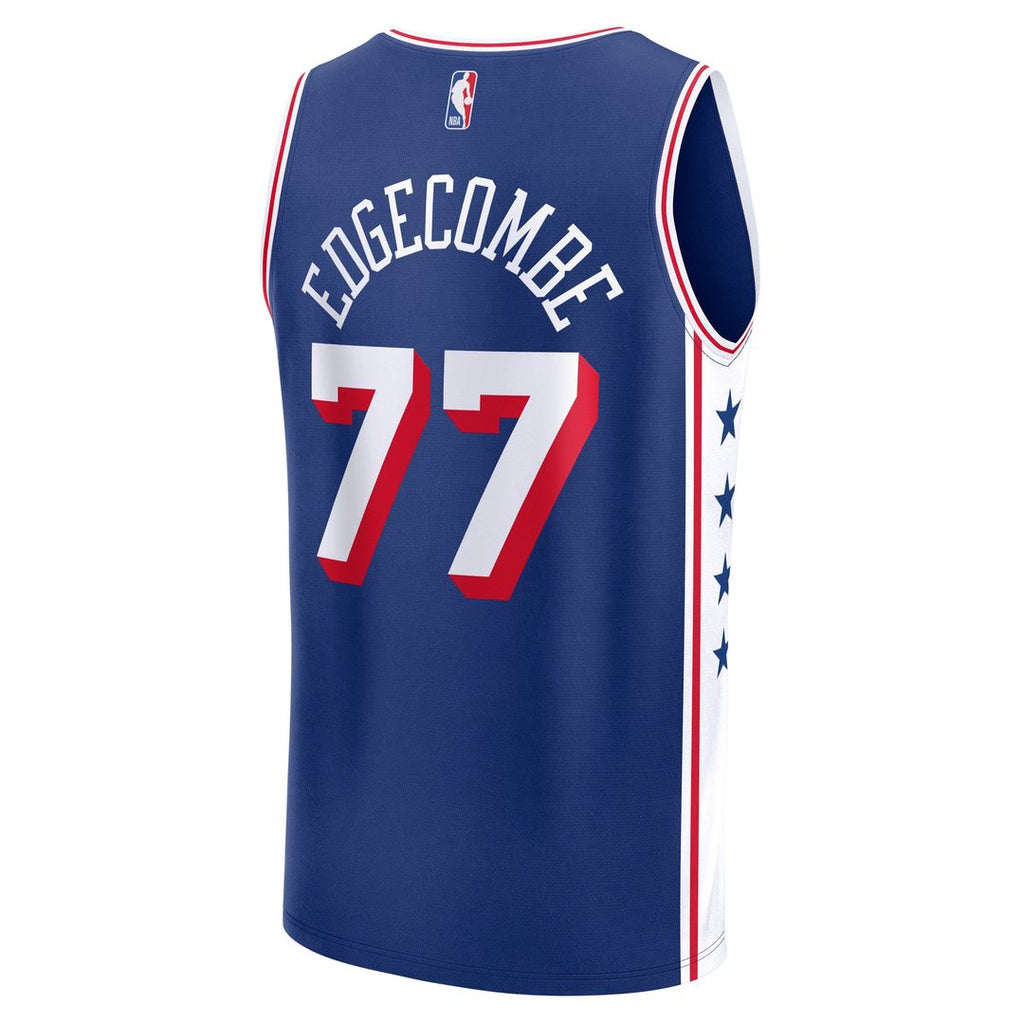 V. J. Edgecombe Philadelphia 76ers Fanatics Youth 2025 NBA Draft First Round Pick Fast Break Replica Jersey - Icon Edition - Royal