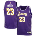 LeBron James Los Angeles Lakers Jordan Brand Youth Swingman Jersey - Statement Edition - Purple
