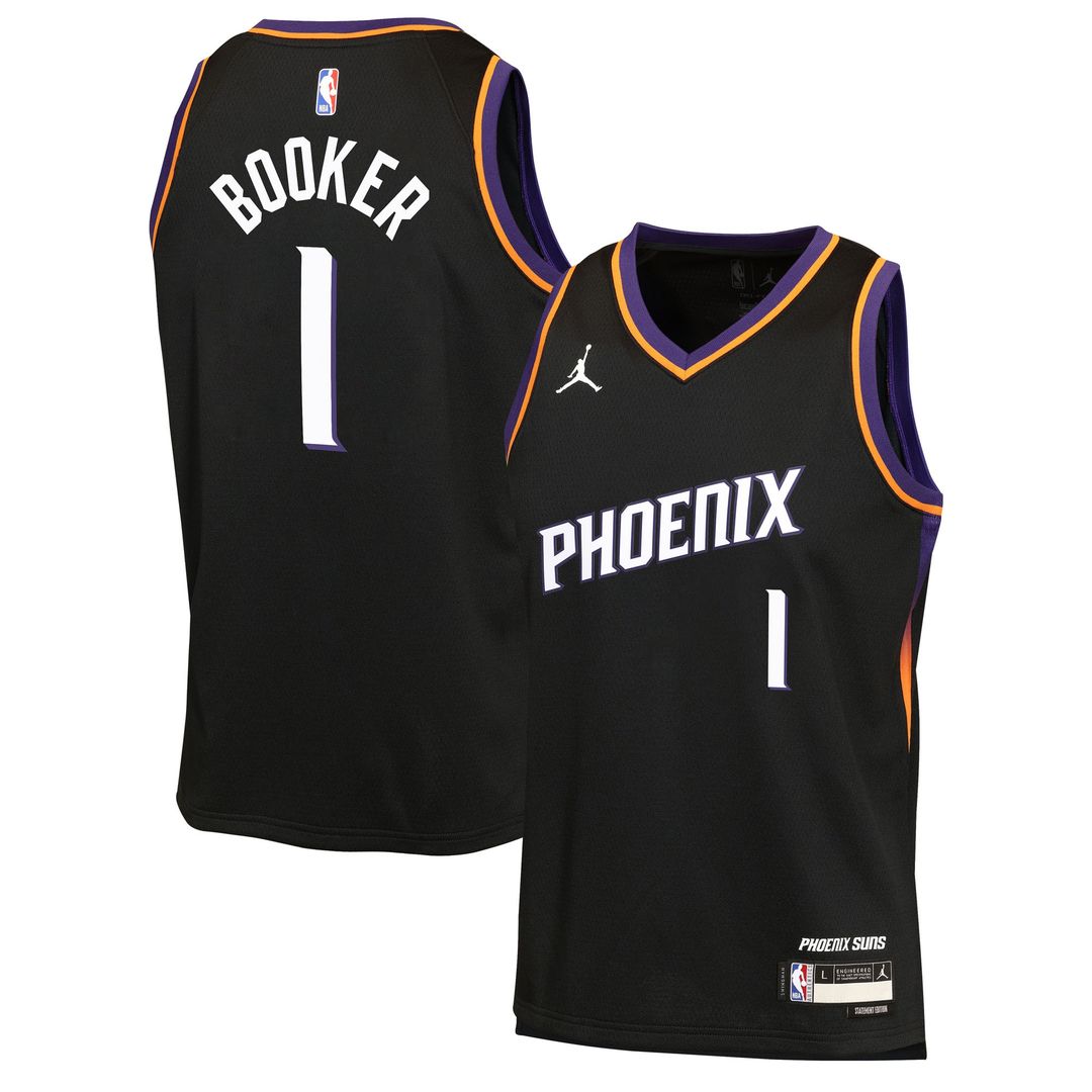 Devin Booker Phoenix Suns Jordan Brand Youth  Swingman Jersey - Statement Edition - Black