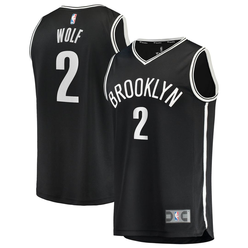 Daniel Wolf Brooklyn Nets Fanatics Fast Break Replica Jersey - Black - Icon Edition