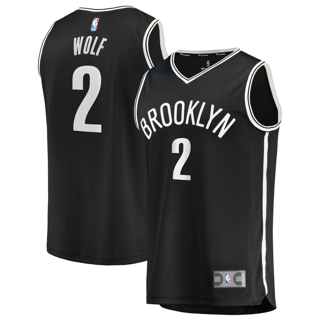 Daniel Wolf Brooklyn Nets Fanatics Fast Break Replica Jersey - Black - Icon Edition