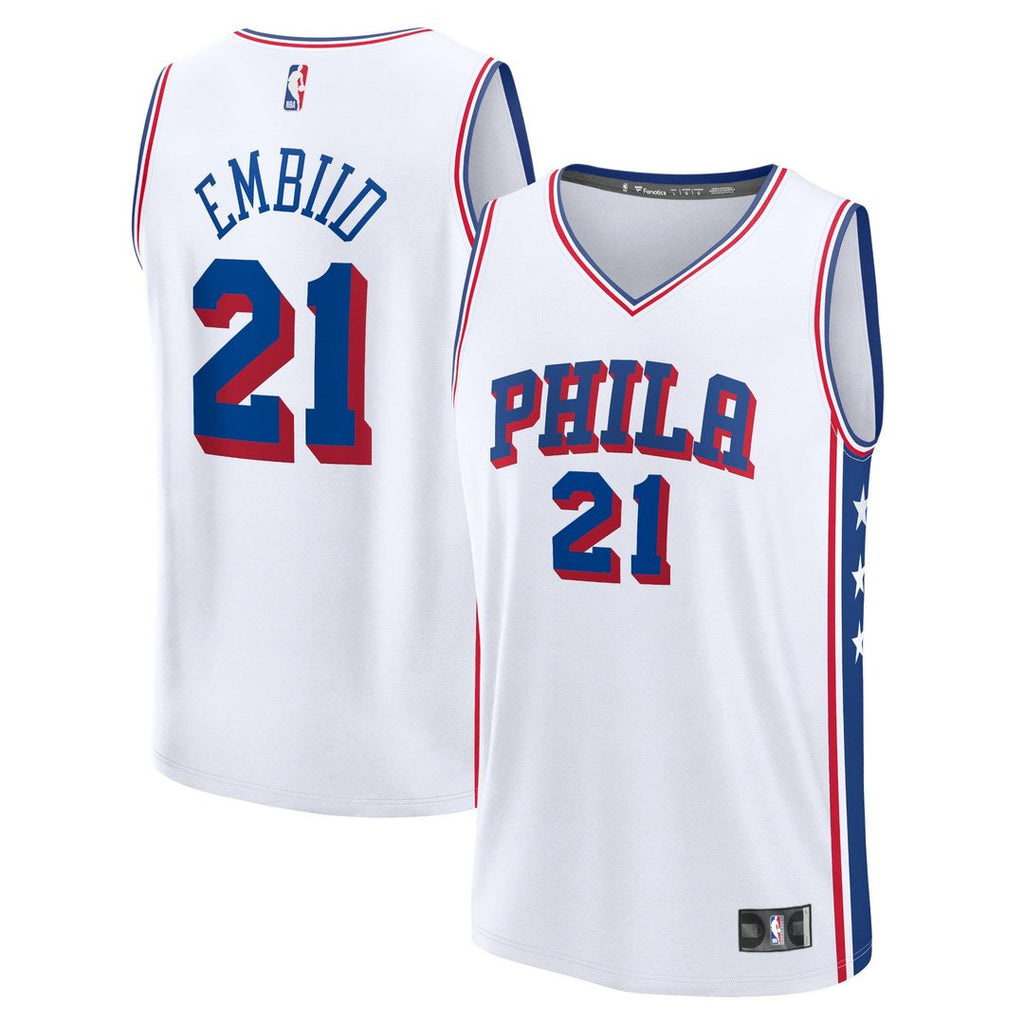Joel Embiid Philadelphia 76ers Fanatics Fast Break Replica Jersey - Association Edition - White