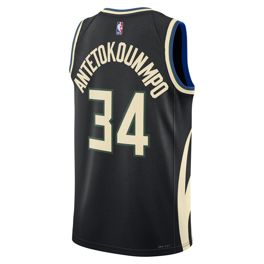 Giannis Antetokounmpo Milwaukee Bucks Jordan Brand Unisex Swingman Jersey - Statement Edition - Black