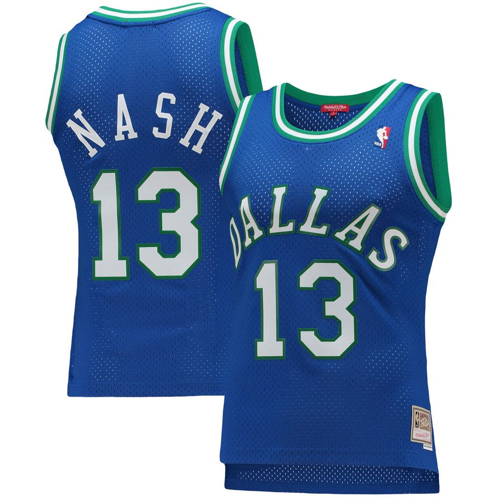 Steve Nash Dallas Mavericks Mitchell & Ness Women's 1998/99 Hardwood Classics Swingman Jersey - Blue