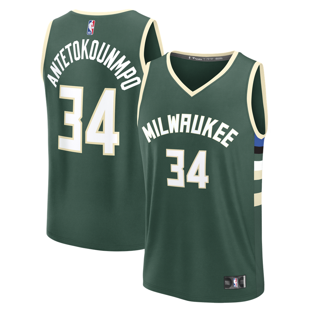 Giannis Antetokounmpo Milwaukee Bucks Fanatics Fast Break Replica Player Jersey - Icon Edition - Hunter Green