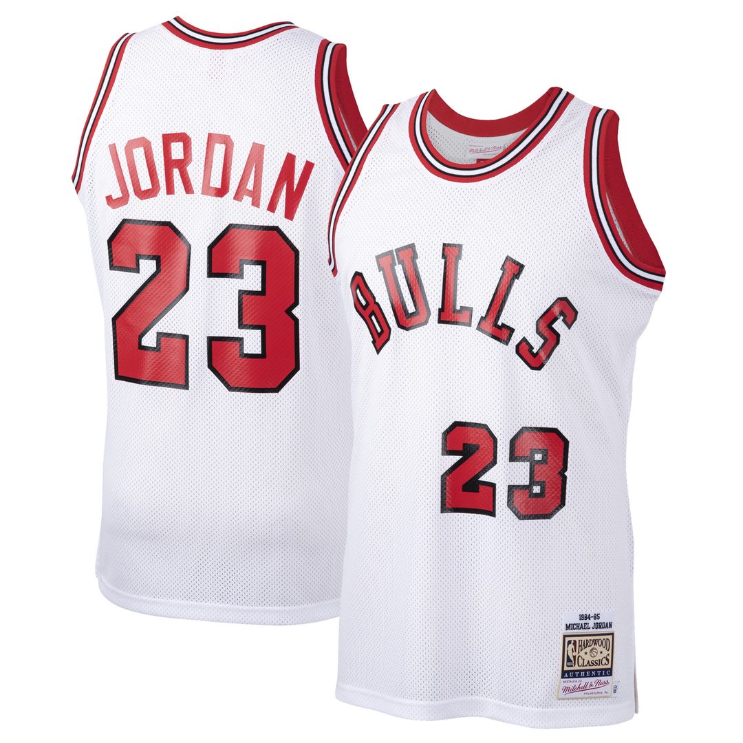 Michael Jordan Chicago Bulls Mitchell & Ness 1984/85 Hardwood Classics Rookie Authentic Jersey - White