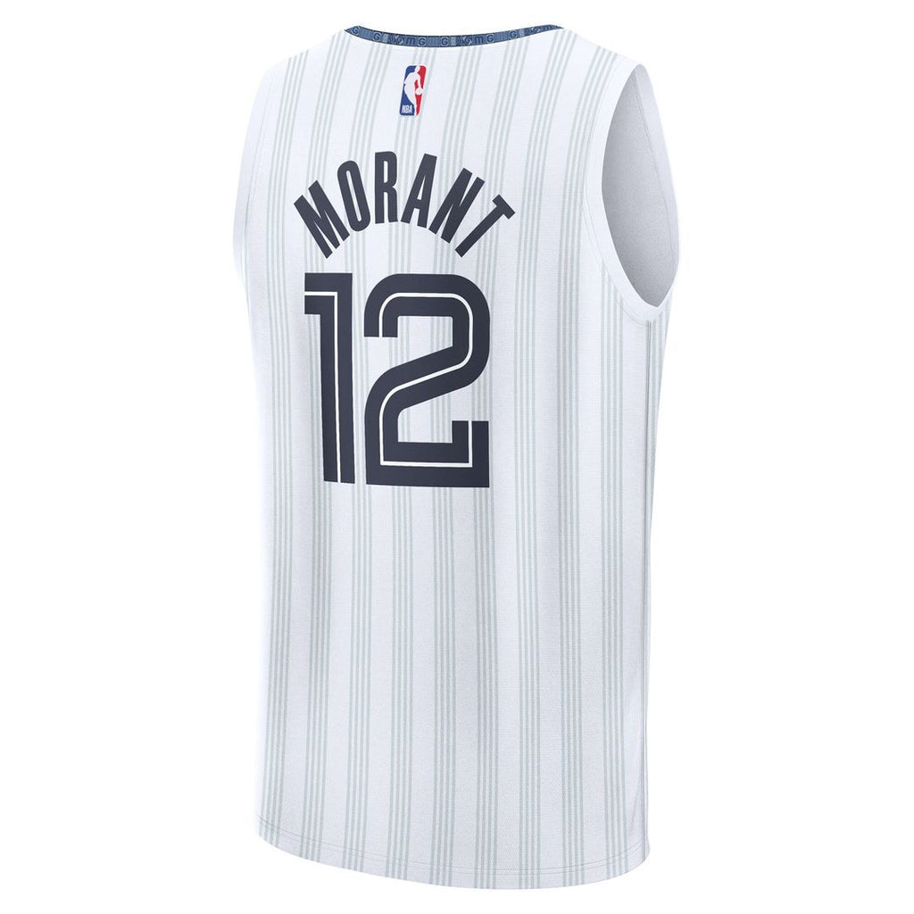 Ja Morant Memphis Grizzlies Fanatics Youth 2025/26 City Edition Fast Break Jersey - White