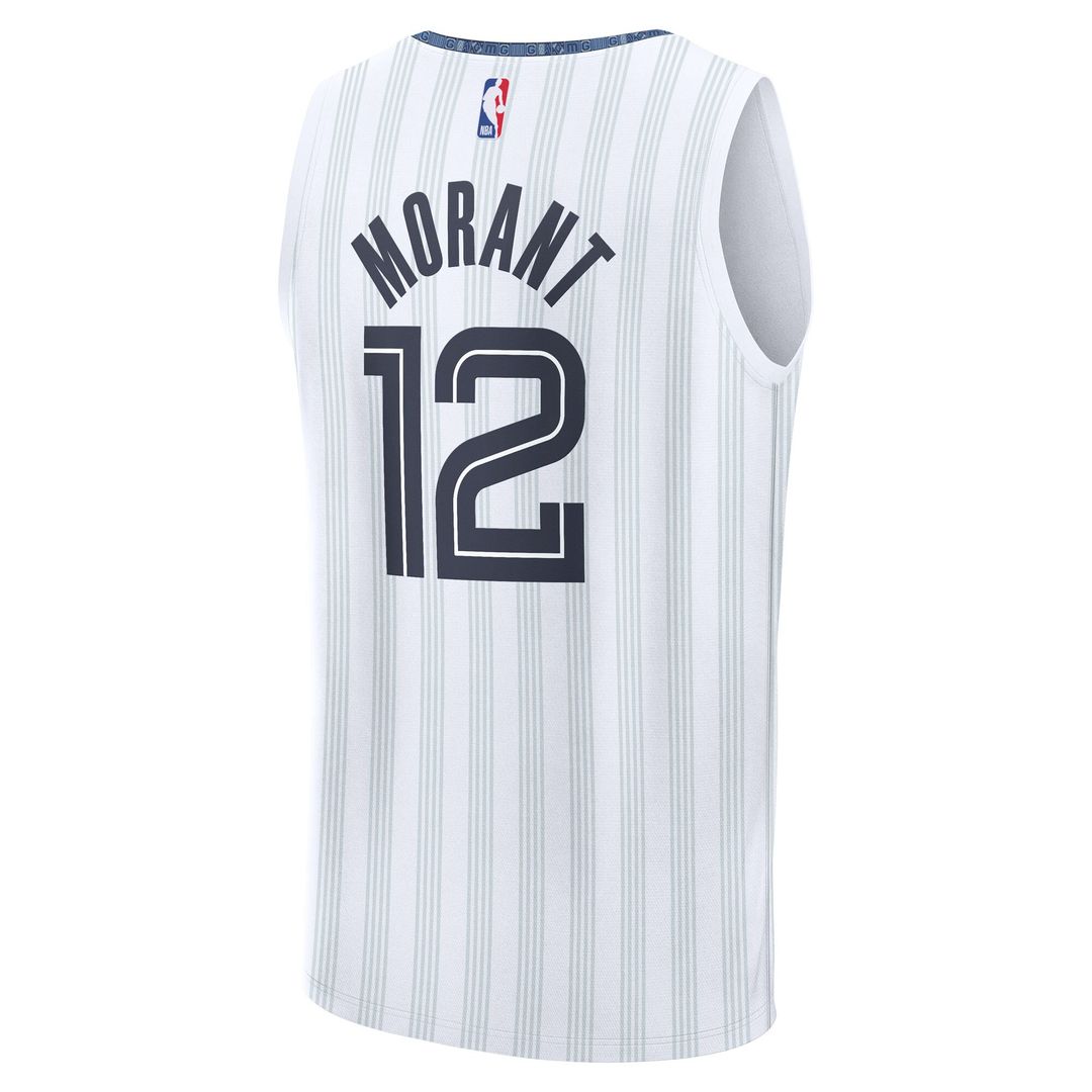 Ja Morant Memphis Grizzlies Fanatics Youth 2025/26 City Edition Fast Break Jersey - White