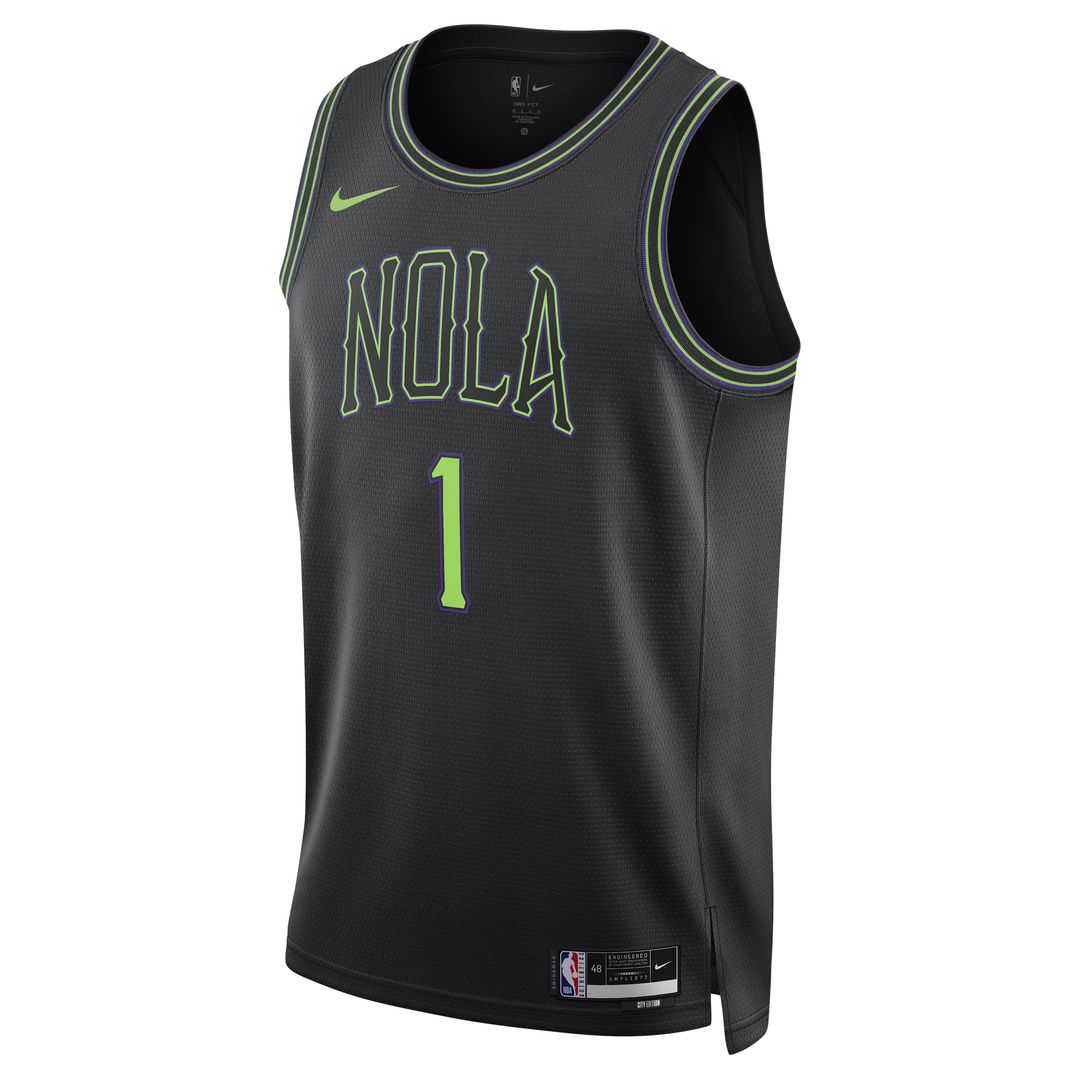Zion Williamson New Orleans Pelicans Nike Unisex 2025/26 Swingman Jersey - Black - City Edition