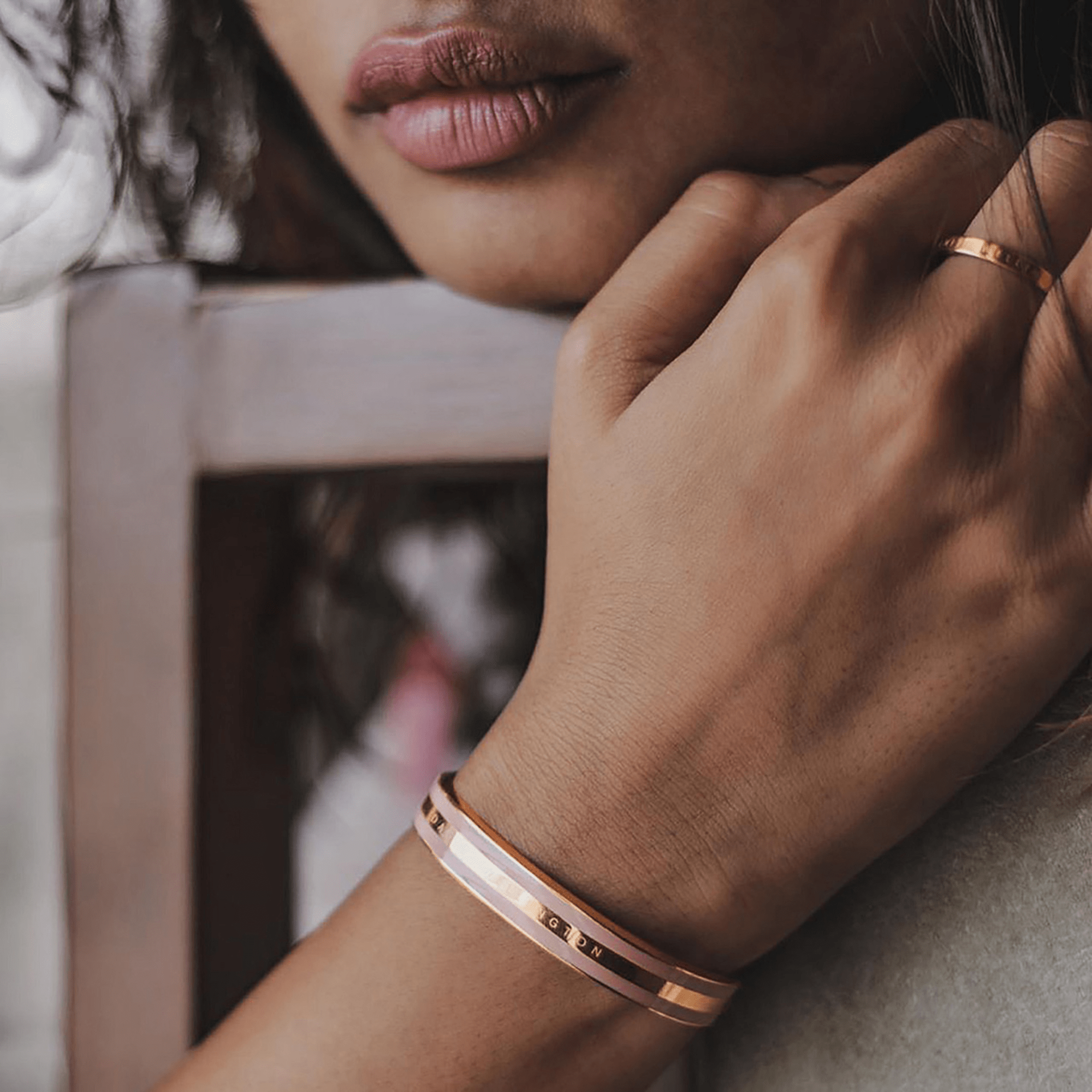 Emalie Bracelet Dusty Rose Rose Gold