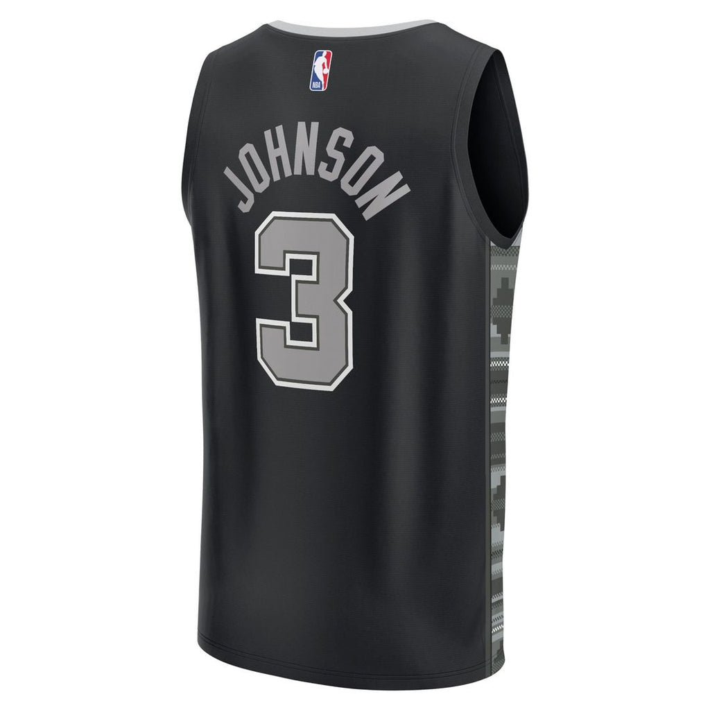 Keldon Johnson San Antonio Spurs Fanatics Fast Break Replica Player Jersey - Statement Edition - Black
