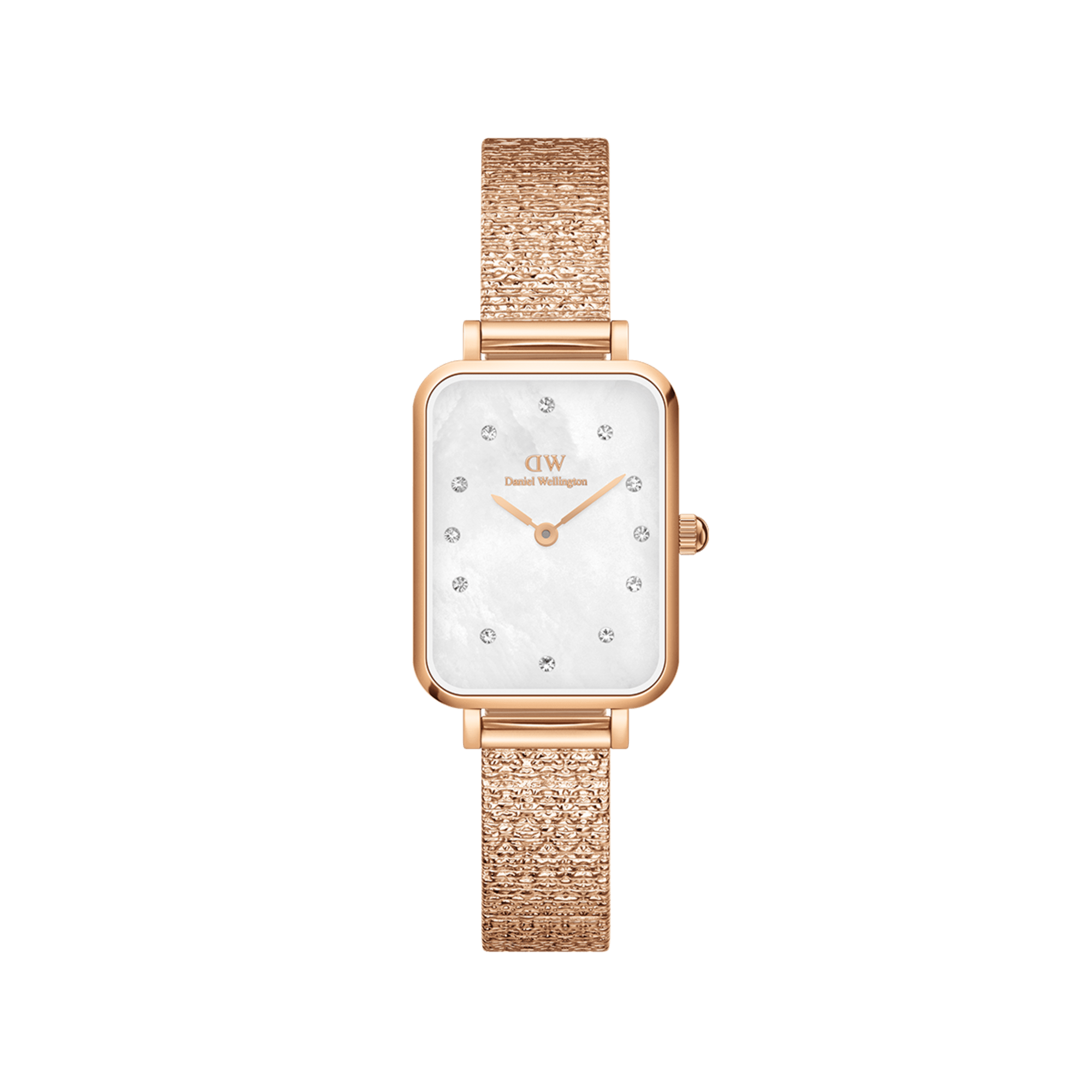 Quadro Lumine Pressed Piano White MoP Rose Gold