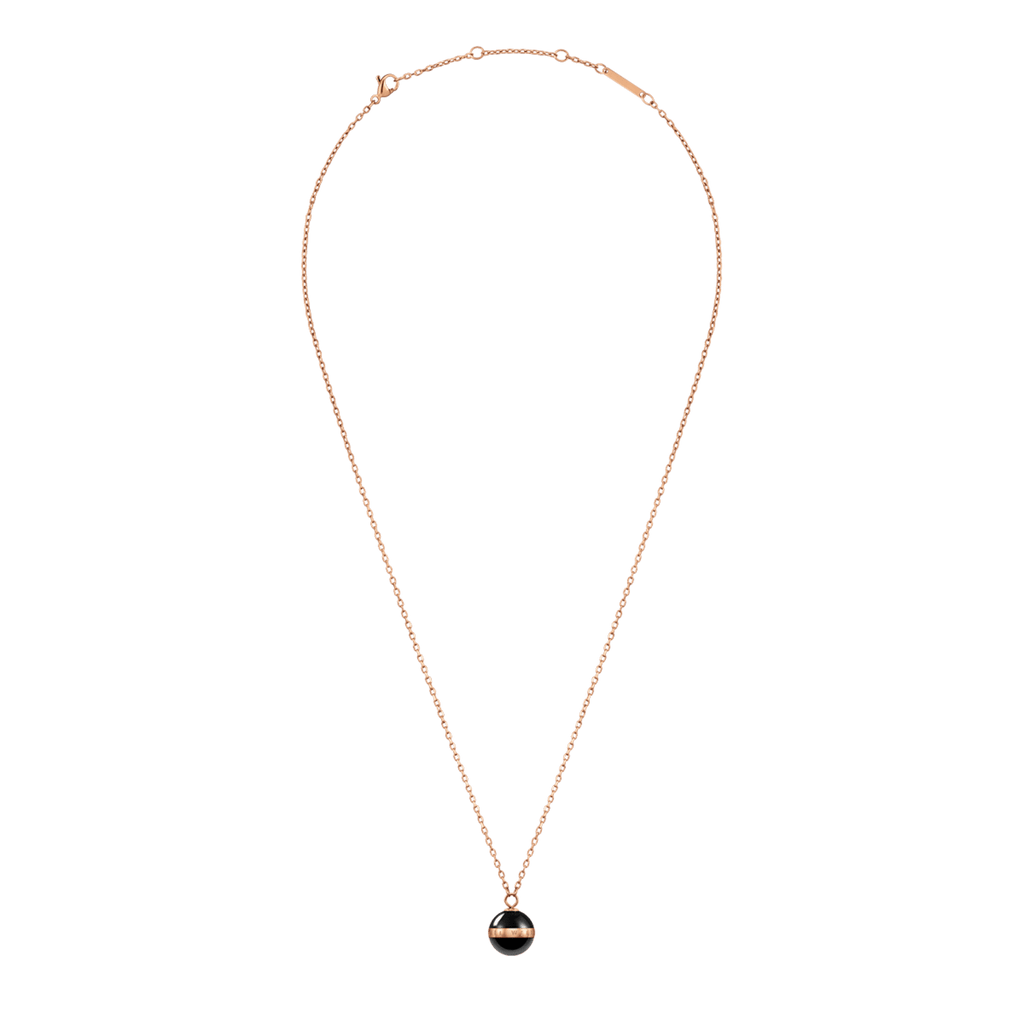 Aspiration Necklace Rose Gold Black