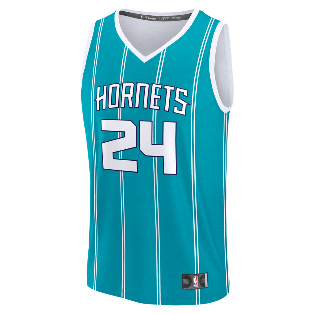 Brandon Miller Charlotte Hornets Fanatics Youth Fast Break Replica Jersey - Teal - Icon Edition