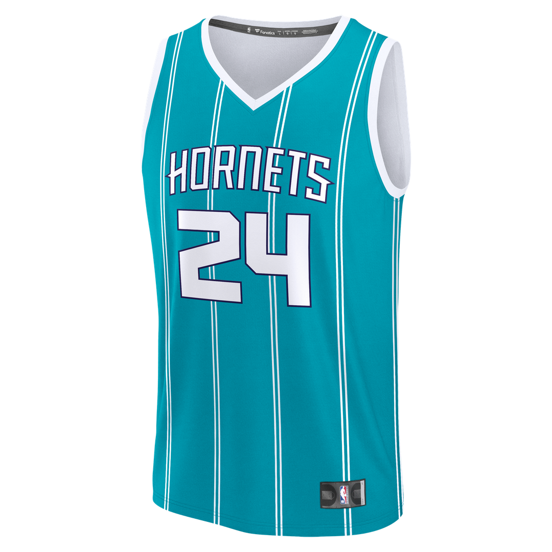 Brandon Miller Charlotte Hornets Fanatics Youth Fast Break Replica Jersey - Teal - Icon Edition