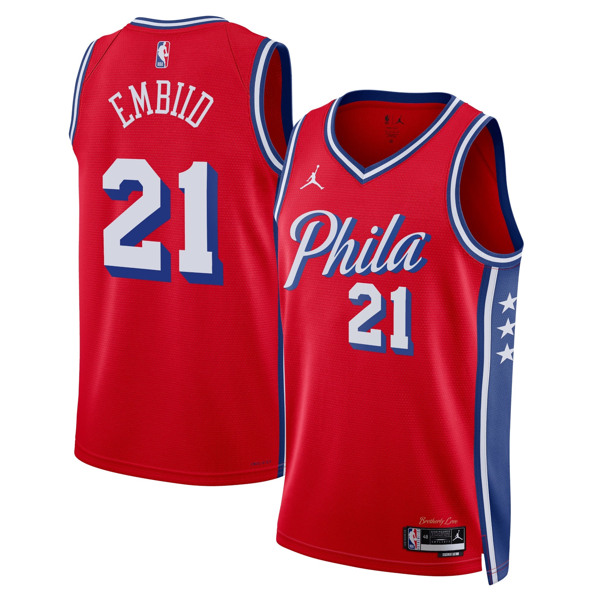 Joel Embiid Philadelphia 76ers Statement Edition Swingman Jersey - Red - Unisex