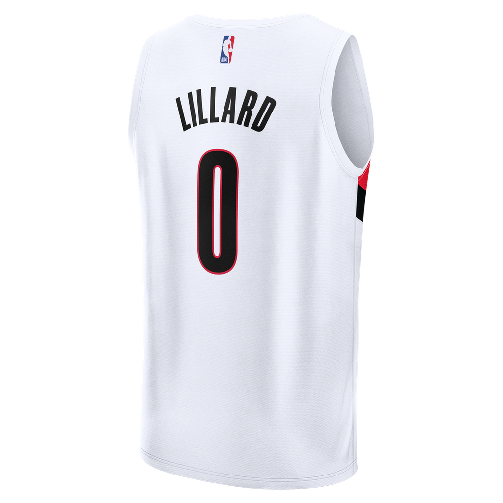 Damian Lillard Portland Trail Blazers Fanatics Fast Break Replica Jersey - White - Association Edition